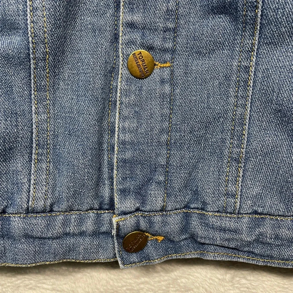Topman Denim Jacket Boys 150 Blue Sherpa Lined LAOCL Luckey Child Ren Jeans
